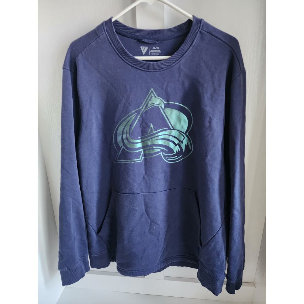NHL Colorado Avalanche Fanatics Navy Crew neck Sweatshirt Mens/ Unisex XL